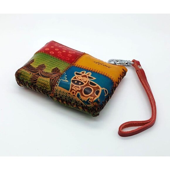 Women's Leather Flower Boho Sandals and Coin Purse Wristlet - Picture 12 of 16